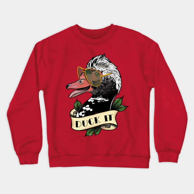 Duck it! Crewneck Sweatshirt by Jurassic Ink